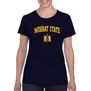 Murray State University Racers Arch Logo Women's Short Sleeve T Shirt - Navy