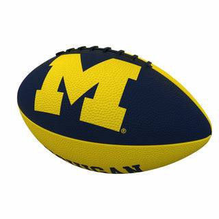 LogoBrands Michigan Pinwheel Logo Junior Size Rubber Football