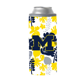 LogoBrands Michigan 12oz Floral Slim Can Coolie