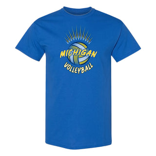 Michigan Volleyball Spike T-shirt - Royal