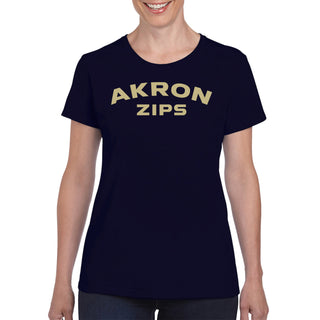 Akron Zips Arch Logo Women's T-Shirt - Navy