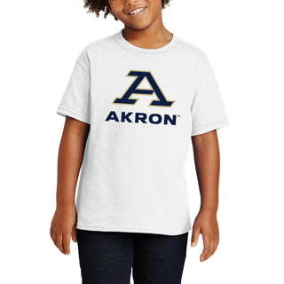 Akron Zips Primary Logo Youth T-Shirt - White