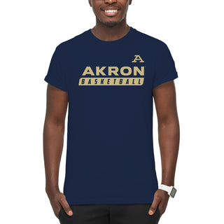 Akron Zips Basketball Slant T-Shirt - Navy
