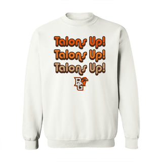 BGSU Talons Up Repeat Crewneck Sweatshirt - White