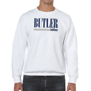 Butler University Bulldogs Boldline Crewneck Sweatshirt - White