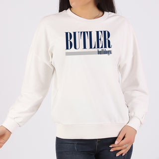 Butler University Bulldogs Boldline Crewneck Sweatshirt - White