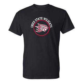 Chico State Wildcats Distressed Circle Logo T-Shirt - Black