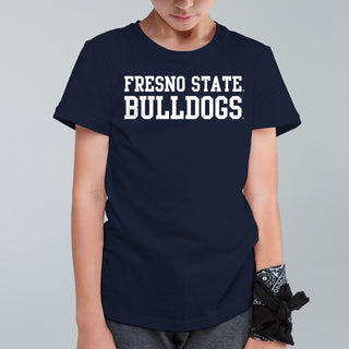 Fresno State Bulldogs Basic Block Youth T-Shirt - Navy