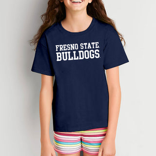 Fresno State Bulldogs Basic Block Youth T-Shirt - Navy
