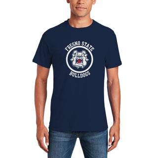 Fresno State Bulldogs Distressed Circle Logo T-Shirt - Navy