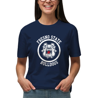 Fresno State Bulldogs Distressed Circle Logo T-Shirt - Navy