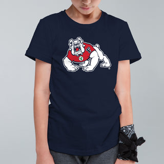 Fresno State Bulldogs Primary Logo Youth T-Shirt - Navy
