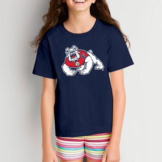Fresno State Bulldogs Primary Logo Youth T-Shirt - Navy