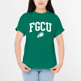 Florida Gulf Coast University Eagles Arch Logo Short Sleeve T Shirt - Kelly