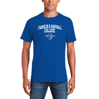 Franklin & Marshall College Diplomats Arch Logo T Shirt - Royal