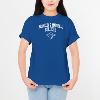 Franklin & Marshall College Diplomats Arch Logo T Shirt - Royal