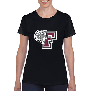 Fordham University Rams Primary Logo Women's T-Shirt - Black