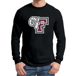 Fordham University Rams Primary Logo Long Sleeve T-Shirt - Black