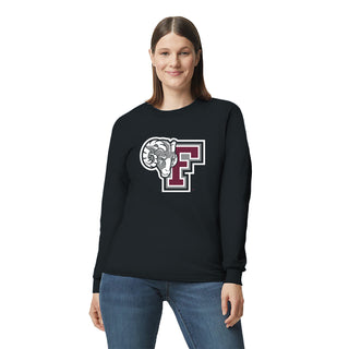 Fordham University Rams Primary Logo Long Sleeve T-Shirt - Black