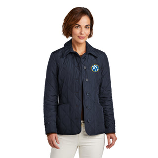 Alpha Kappa Psi Primary Logo LC Brooks Brothers Women's Quilted Jacket - Night Navy