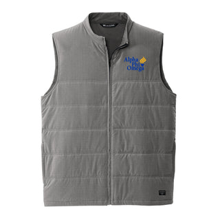 Alpha Phi Omega Primary Wordmark LC Travis Mathew Cold Bay Vest - Quiet Shade Grey