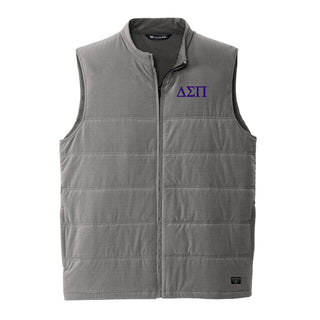 Delta Sigma Pi Greek Letter Block LC Travis Mathew Cold Bay Vest - Quiet Shade Grey