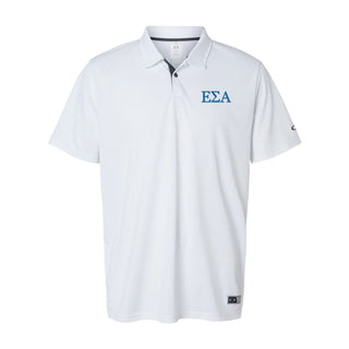 Epsilon Sigma Alpha Greek Letter Block LC Oakley Hydrolix Polo - White