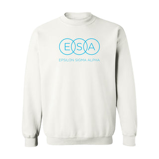 Epsilon Sigma Alpha Primary Logo Crewneck Sweatshirt - White