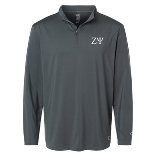 Zeta Psi Greek Letter Block LC Oakley Podium Quarter-Zip - Forged Iron