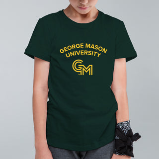George Mason University Patriots Arch Logo Youth T-Shirt - Forest
