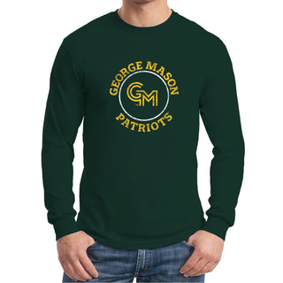 George Mason University Patriots Distressed Circle Logo Long Sleeve - Forest