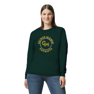 George Mason University Patriots Distressed Circle Logo Long Sleeve - Forest