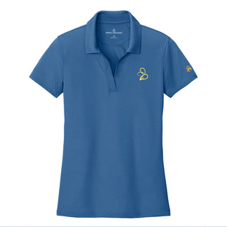 Omega Phi Alpha Primary Logo LC Brooks Brothers Women’s Mesh Pique Performance Polo - Charter Blue