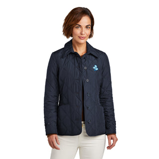 Omega Phi Alpha Primary Logo LC Brooks Brothers Women's Quilted Jacket - Night Navy