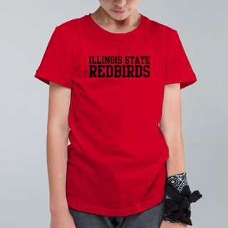 Illinois State Redbirds Basic Block Youth T-Shirt - Red