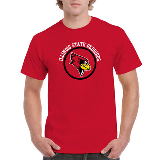Illinois State Redbirds Distressed Circle Logo T-Shirt - Red