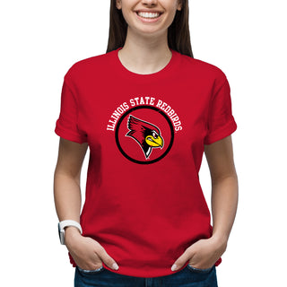 Illinois State Redbirds Distressed Circle Logo T-Shirt - Red