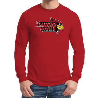 Illinois State Redbirds Primary Logo Long Sleeve T-Shirt - Red