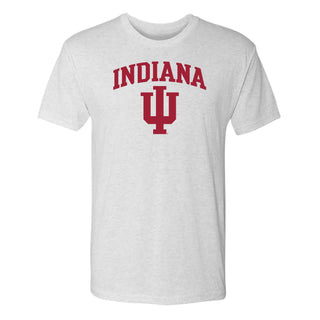 Indiana University Hoosiers Arch Logo Triblend Short Sleeve T-Shirt - Heather White