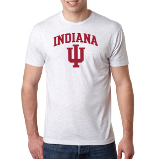 Indiana University Hoosiers Arch Logo Triblend Short Sleeve T-Shirt - Heather White