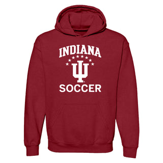 Indiana University Hoosiers Arch Logo Soccer Hoodie - Cardinal