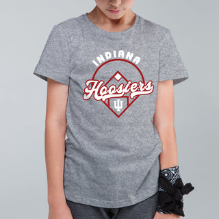 Indiana Baseball Field Youth T-Shirt - Sport Grey