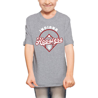 Indiana Baseball Field Youth T-Shirt - Sport Grey
