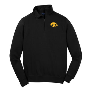 Iowa Primary Logo 1/4 Zip - Black