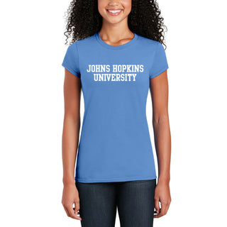 Johns Hopkins Blue Jays Basic Block Women's T-Shirt - Carolina Blue