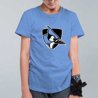 Johns Hopkins Blue Jays Primary Logo Youth T-Shirt - Carolina Blue