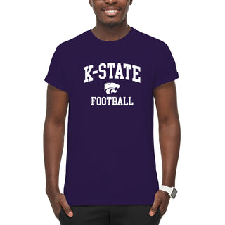 K-State Arch Logo Football T-Shirt - Purple