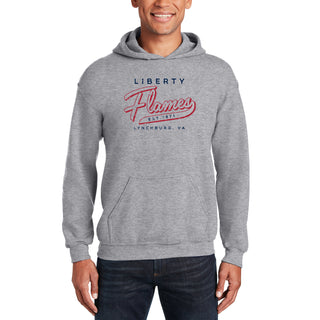 Liberty University Flames Road Trip Heavy Blend Hoodie - Sport Grey