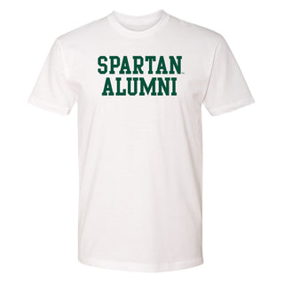 Michigan State University Spartans Basic Block Alumni Short Sleeve NLA T Shirt - White