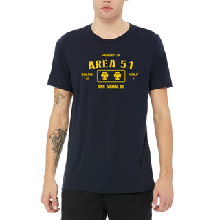Area 51 - Goldin/Wolf Basketball Triblend T-Shirt - Solid Navy